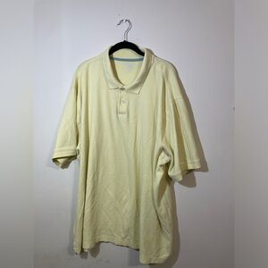 Saddlebred Men’s Big &‎ Tall yellow Polo 3XLT Comfort Flex cotton blend